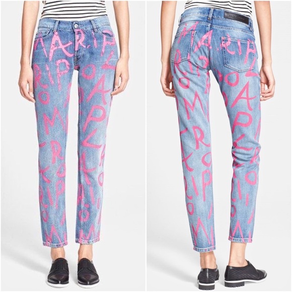 EACH X OTHER Denim - EACH X OTHER 'MARIPOL HANDWRITTEN' ANKLE JEANS - BRAND NEW, NO TAGS